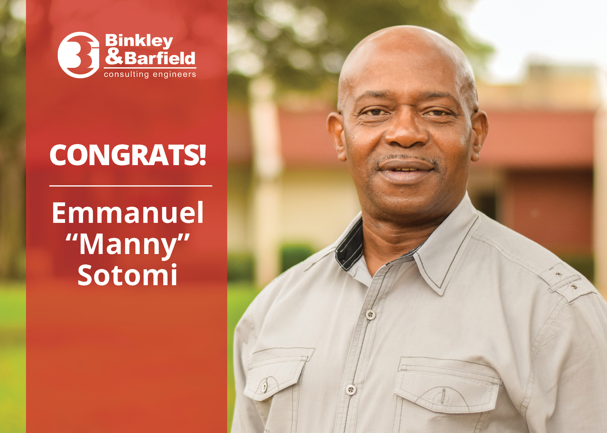 Emmanuel “Manny” Sotomi Promoted to Project Manager of BBI’s Construction Management Group