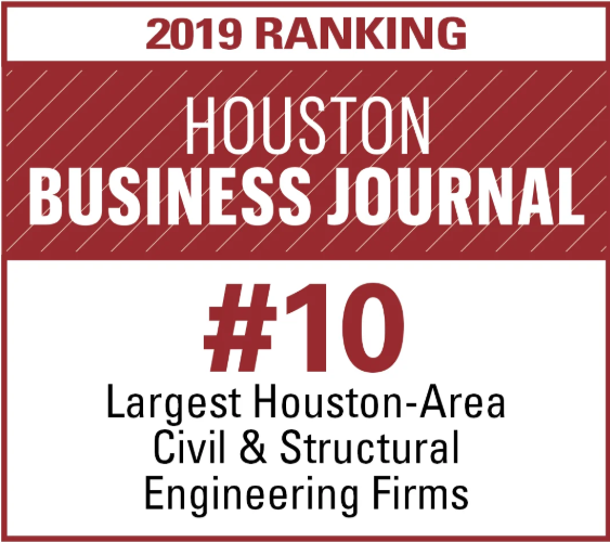 BBI Ranked as the 10th Largest Houston-Area Civil & Structural Engineering Firm for 2019