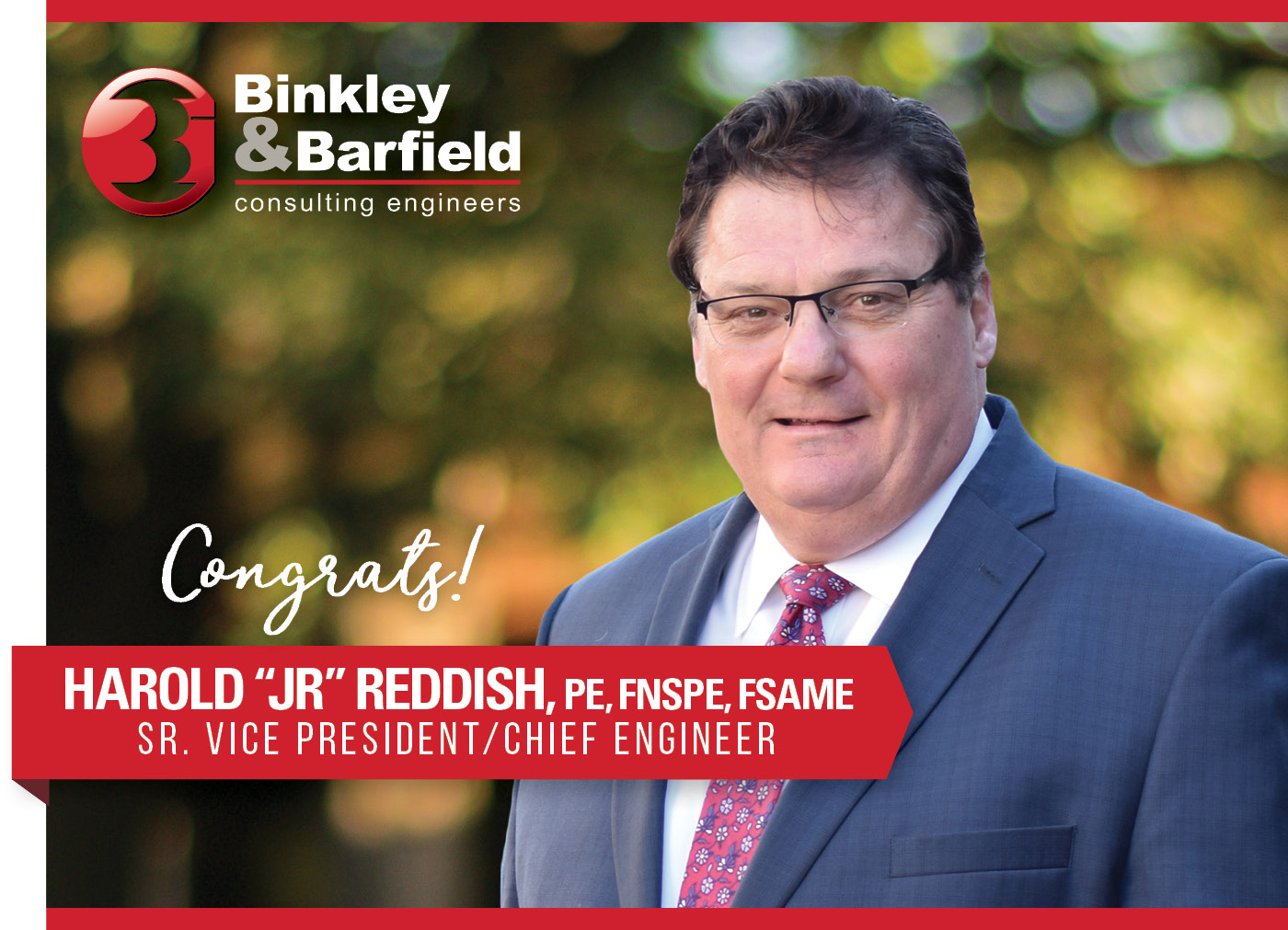 Congrats: JR Reddish, PE, FNSPE, FSAME