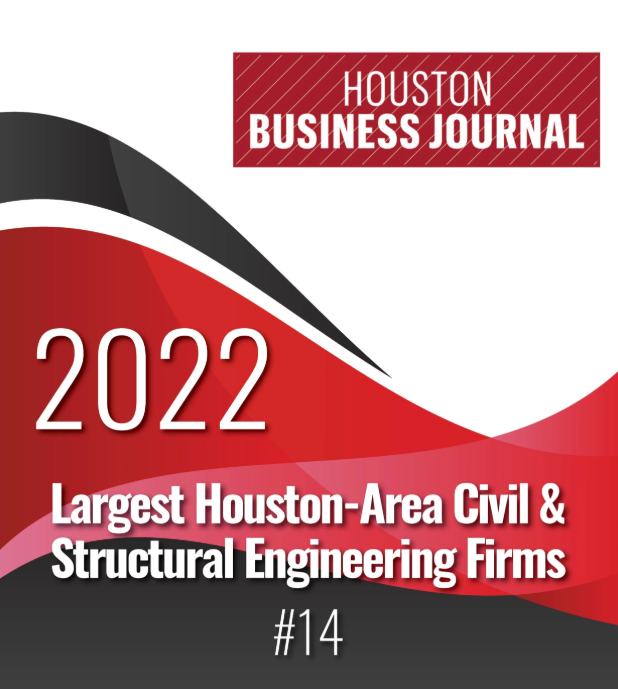 Binkley & Barfield Ranked as the 14th Largest Houston-Area Civil & Structural Engineering Firm for 2022
